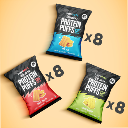 Mixed Pack of 24 | 8 x Peri Peri, 8 x Cream and Onion, 8 x Tangy Tomato